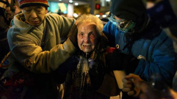 Occupy Seattle: 84-Year-Old Woman Pepper Sprayed
