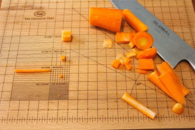 The problem: Your OCD kicks in when your diced carrots are not uniformly chopped.