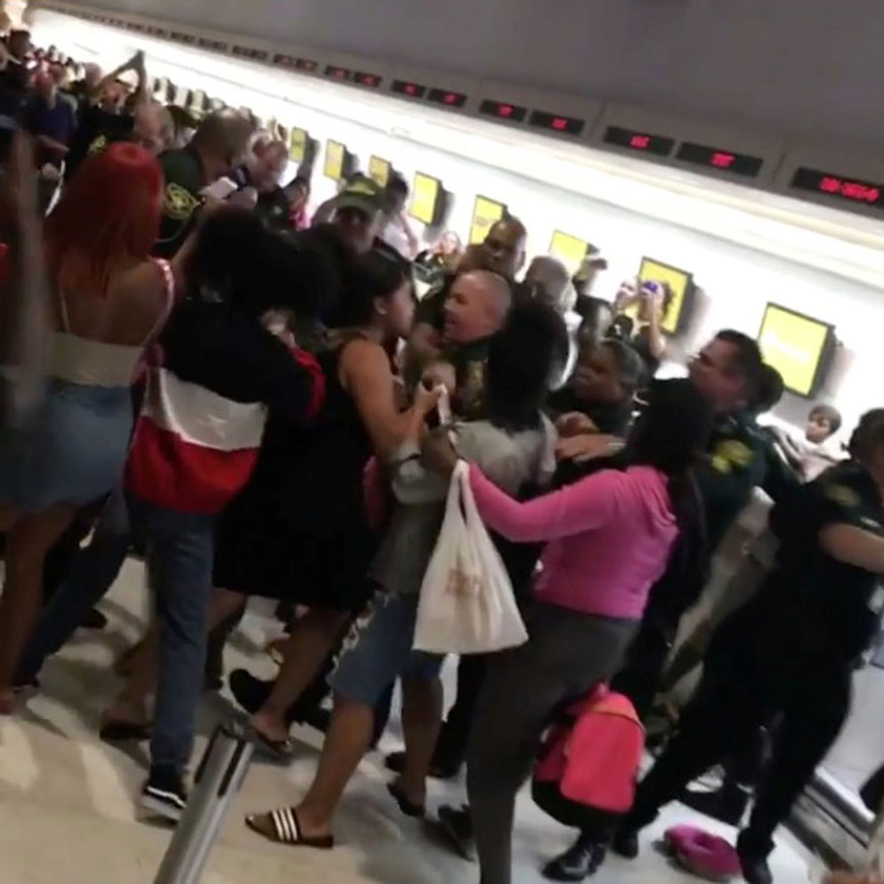 Passengers Fight Over Cancelled Flights
